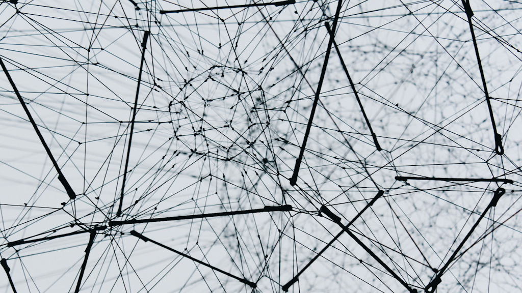 Künstlerische Abbildung eines Netzwerks.