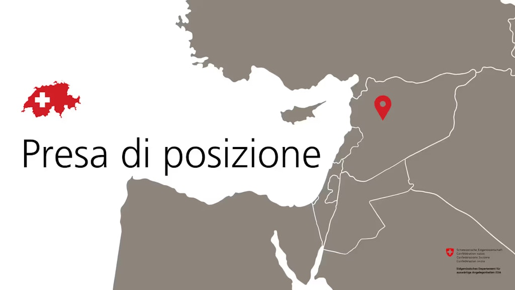 Infografica con mappa della Siria.