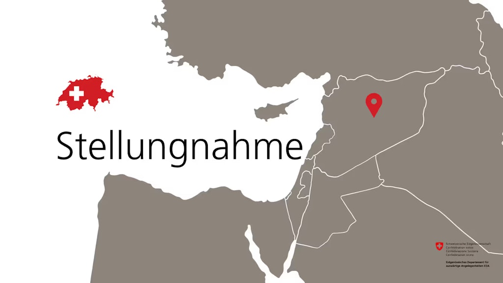 Infografik mit einer Karte von Syrien.