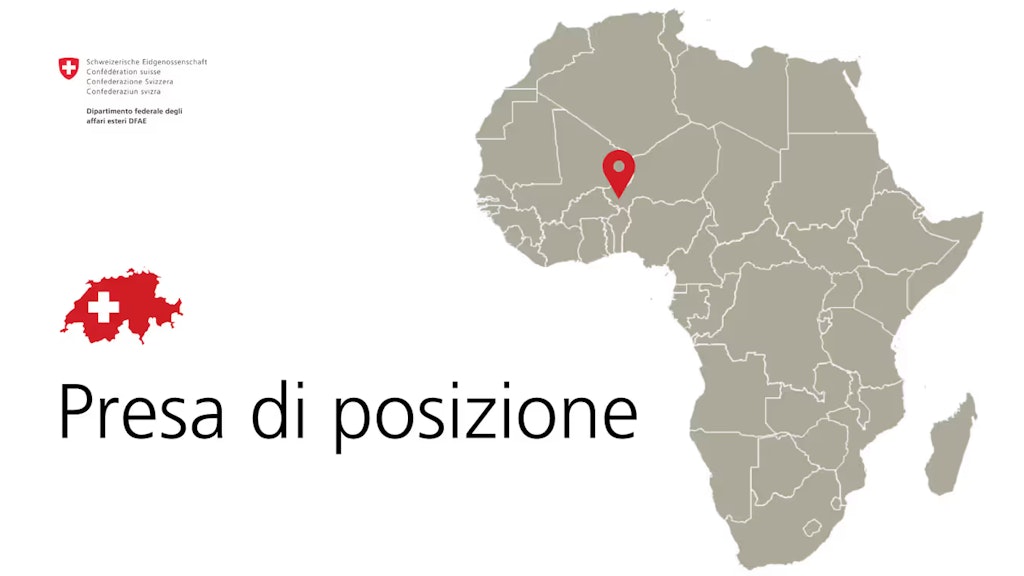 La cartina dell’Africa in cui è evidenziata la posizione del Niger.