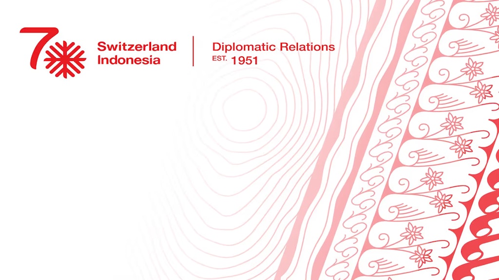 Rot-Weisses Logo mit Batik-Mustern