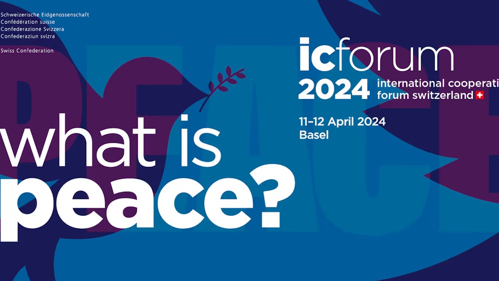  Logo des dritten IC Forum zum Thema Frieden. 