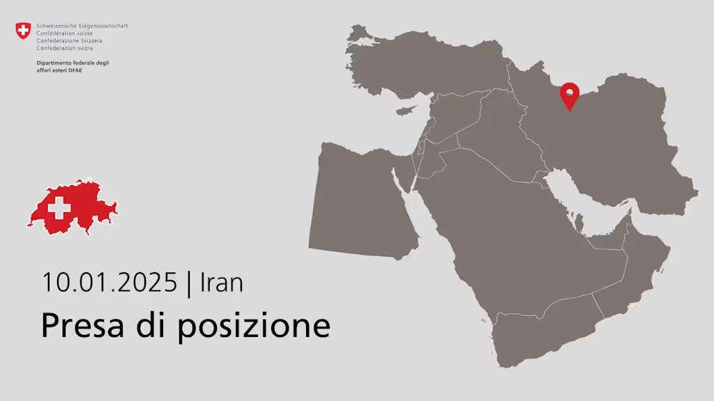 La Svizzera chiede alle autorità iraniane informazioni dettagliate sui motivi dell’arresto e un'indagine completa sulle circostanze della morte di un cittadino svizzero.
