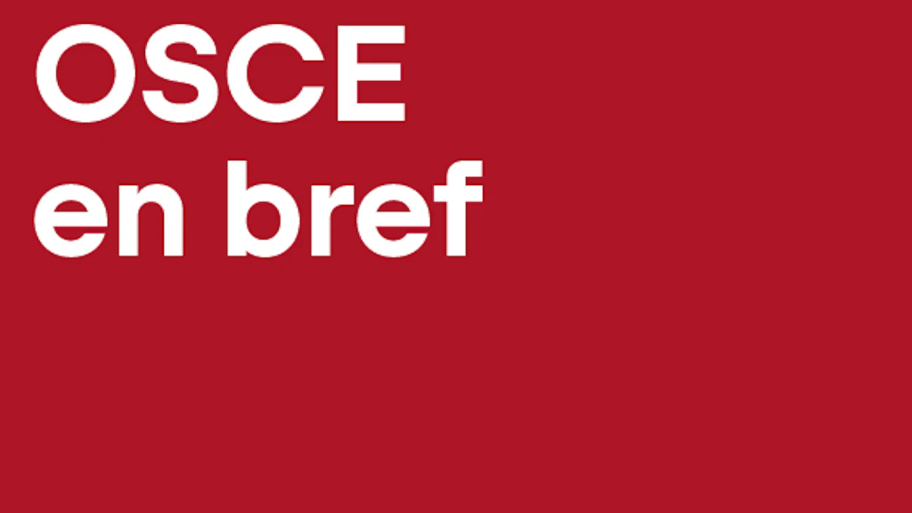 Image symbolique avec l'inscription « OSCE en bref » 
