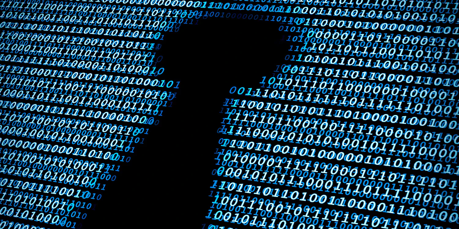 Eine Reihe von Binärzahlen bildet das Muster eines Schlosses.