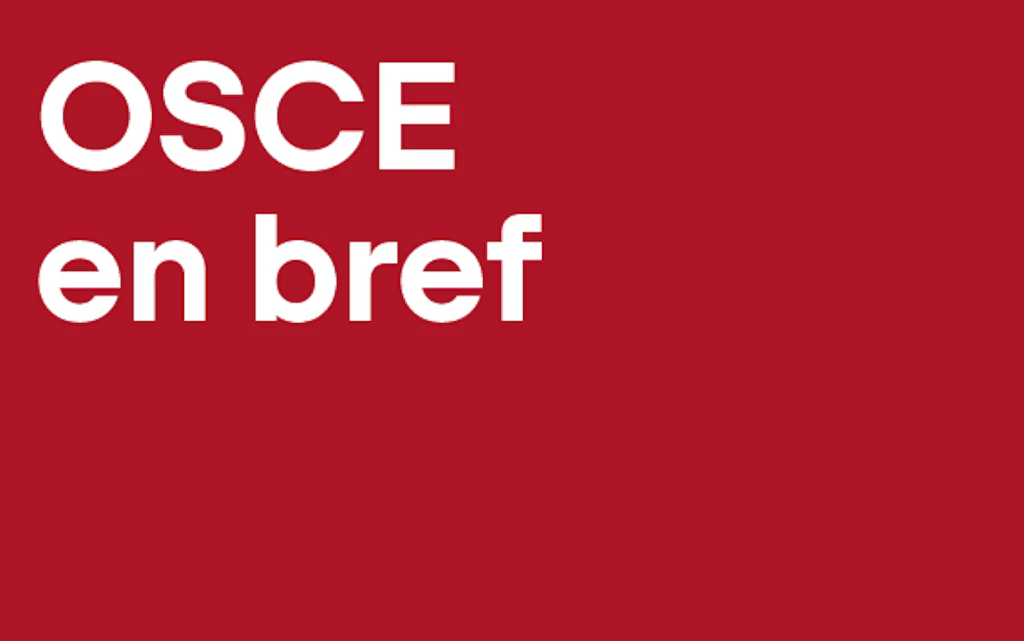 Image symbolique avec l'inscription « OSCE en bref »