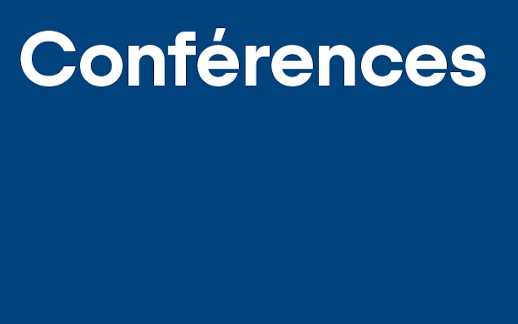 Image symbolique avec l'inscription « conférences » 