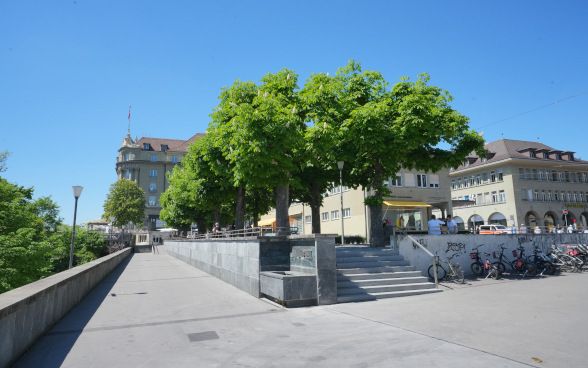 Überblick über den für den Wettbewerb freigegebenen Perimeter auf der Casinoterrasse in Bern.