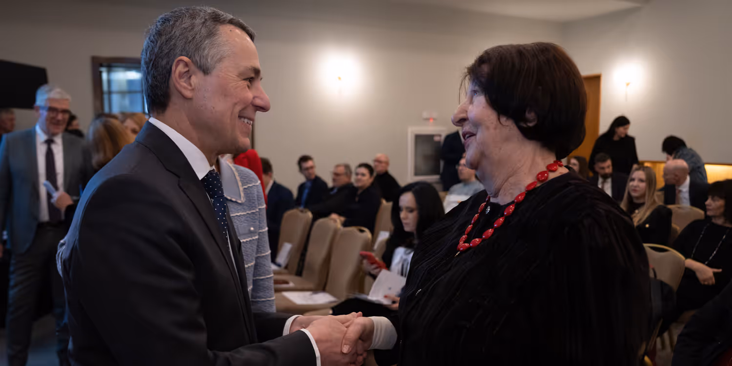 Federal Councillor Ignazio Cassis at the 5th edition of the Emna rumantscha in Bucharest.