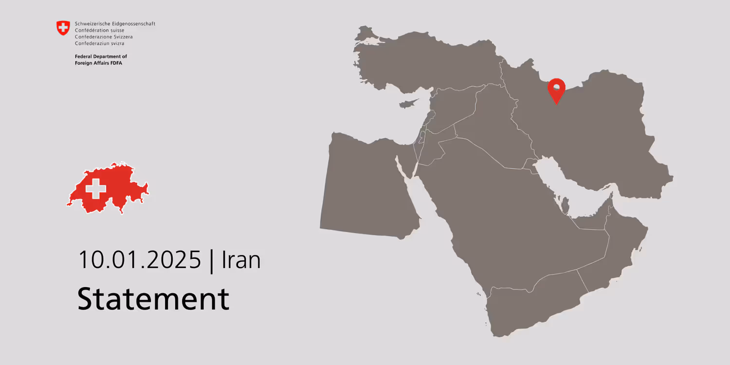 Switzerland is demanding that the Iranian authorities provide detailed information on the reasons for the arrest and a full investigation into the circumstances of the death of a Swiss national.