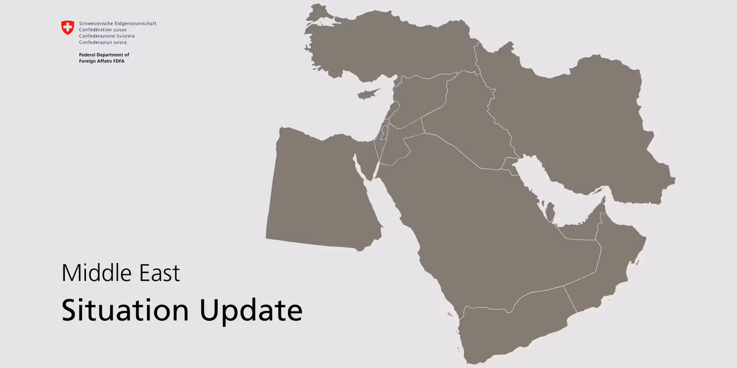 Map showing the Middle East.