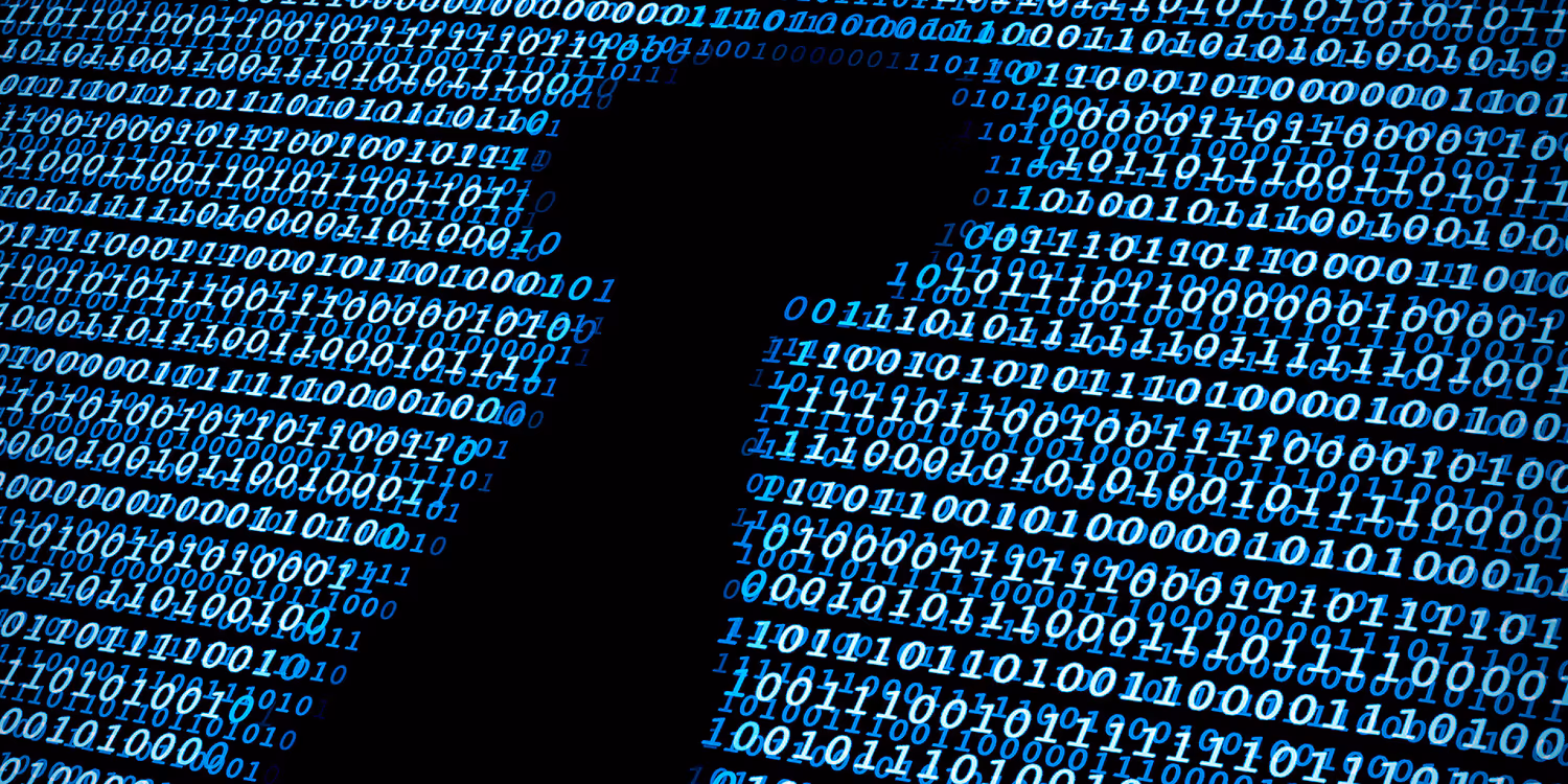 Eine Reihe von Binärzahlen bildet das Muster eines Schlosses.