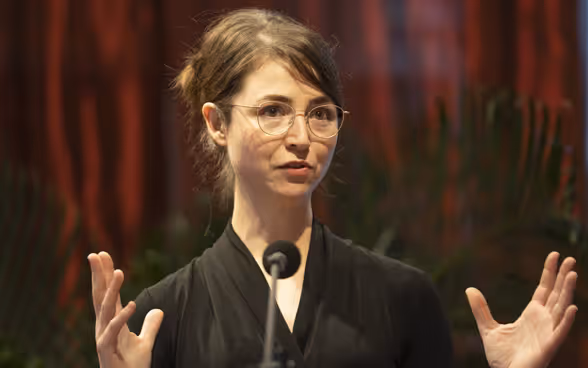 Julia Stricker at the ceremony.