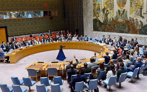 The UN Security Council votes.
