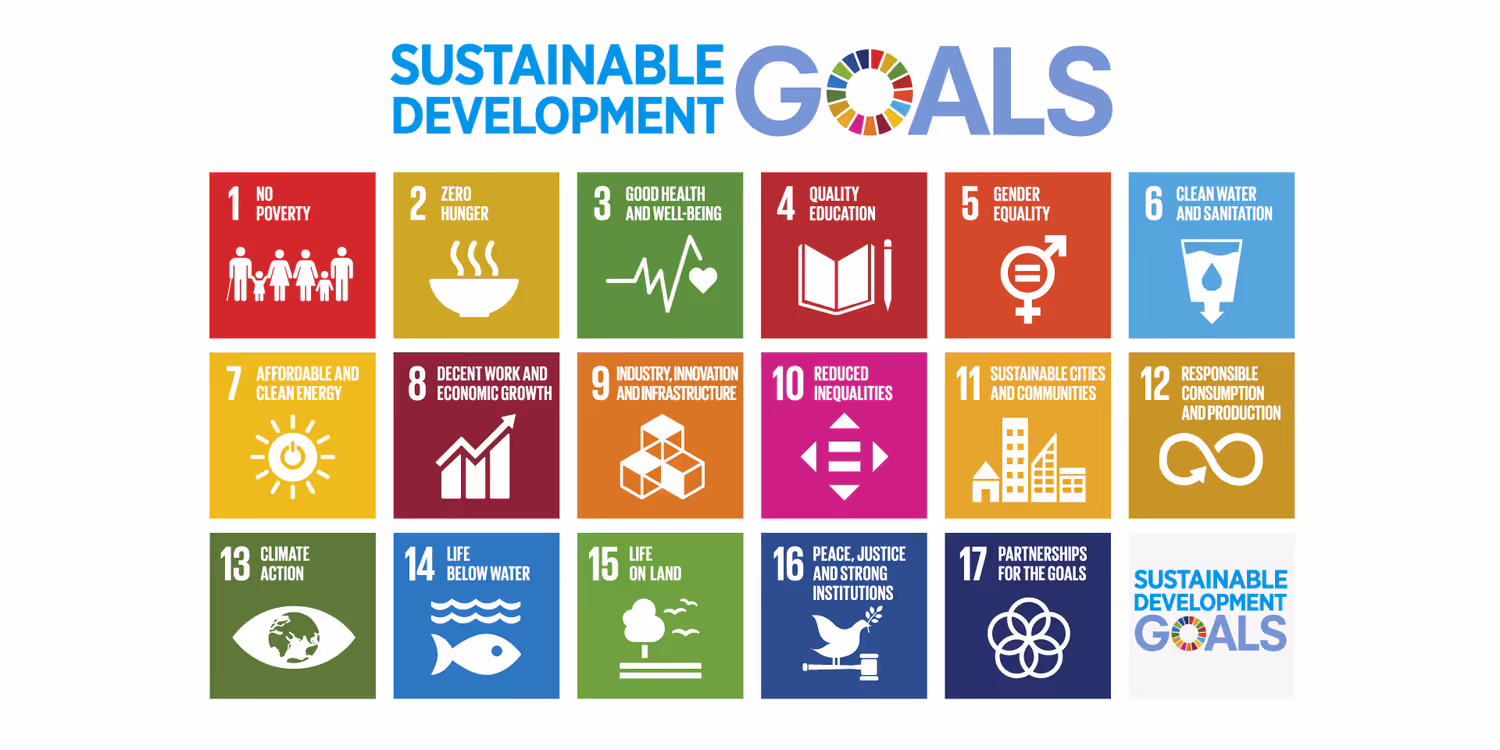 Graphic of the 17 sustainable development goals of the 2030 Agenda.