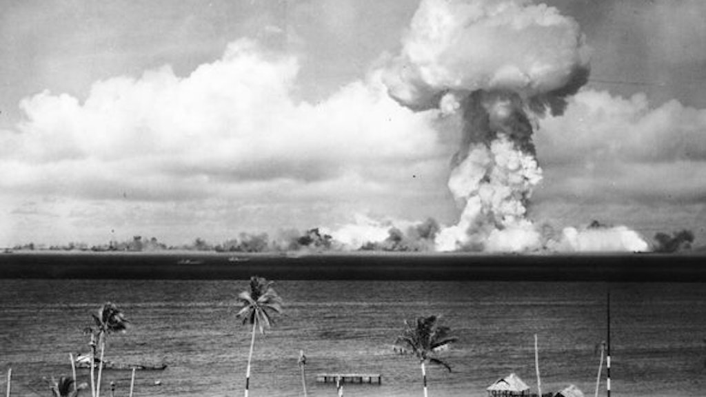 More than 2,000 nuclear tests have been conducted since the invention of the atomic bomb. One of the first was in 1946 on Bikini Atoll in the Pacific Ocean. 