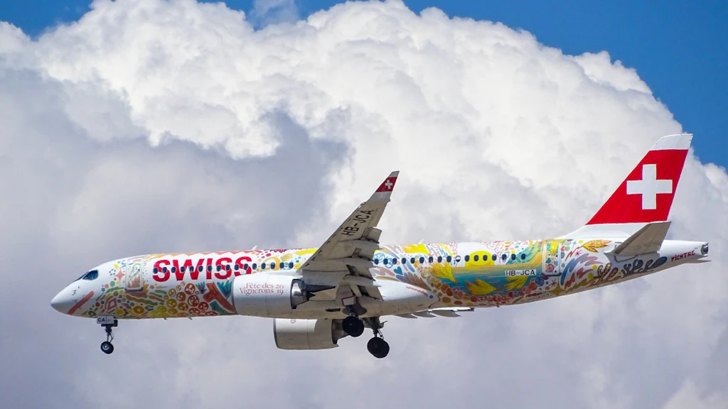 A homeward bound flight with Swiss International Air Lines.