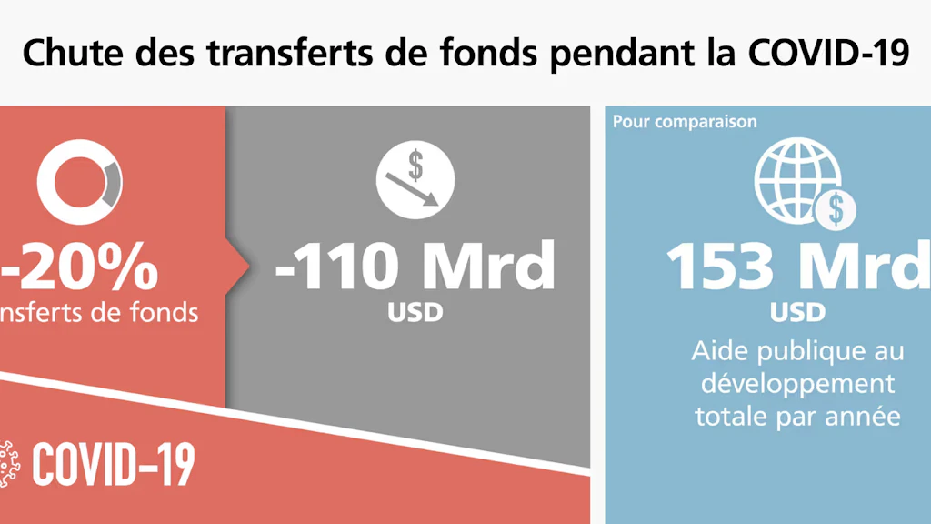 Graphique des transferts de fonds pendant COVID-19