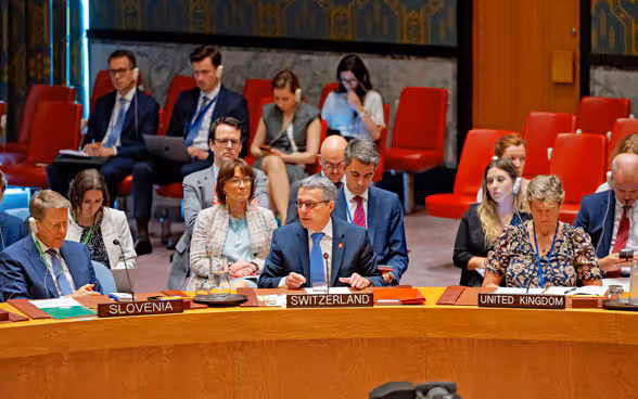 Ignazio Cassis au Conseil de sécurité de l’ONU le 16 juillet 2024