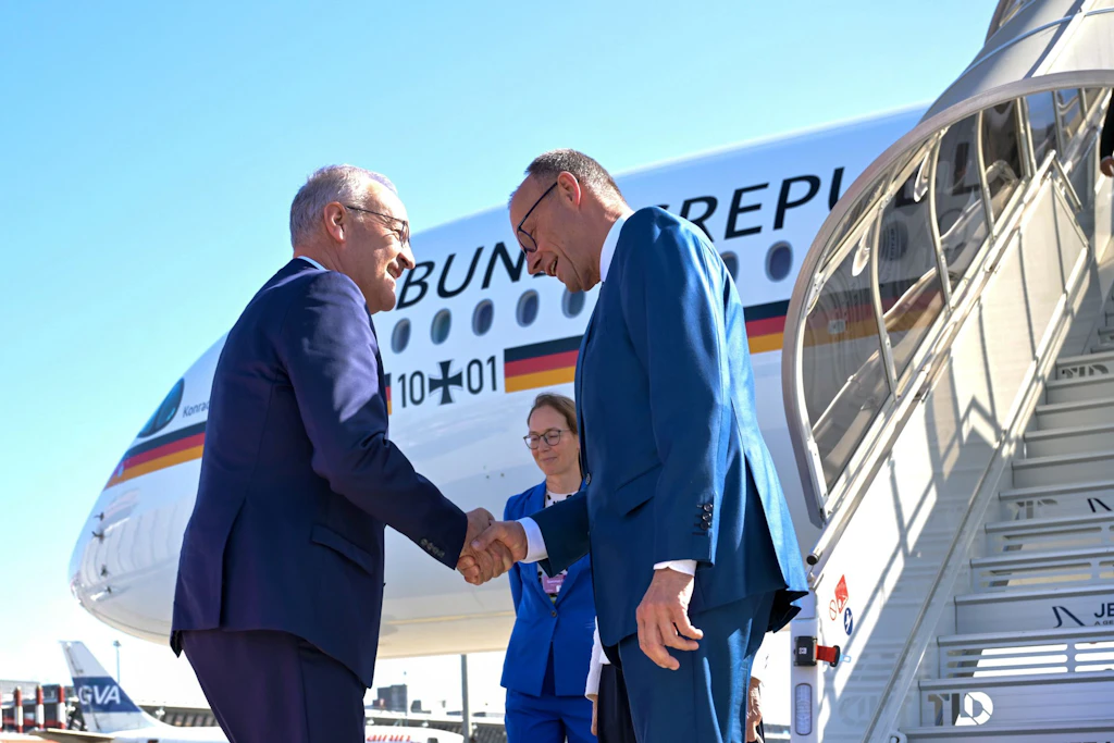 Le chancelier fédéral d’Allemagne, Friedrich Merz, est arrivé à Genève afin de participer au Sommet du G7.