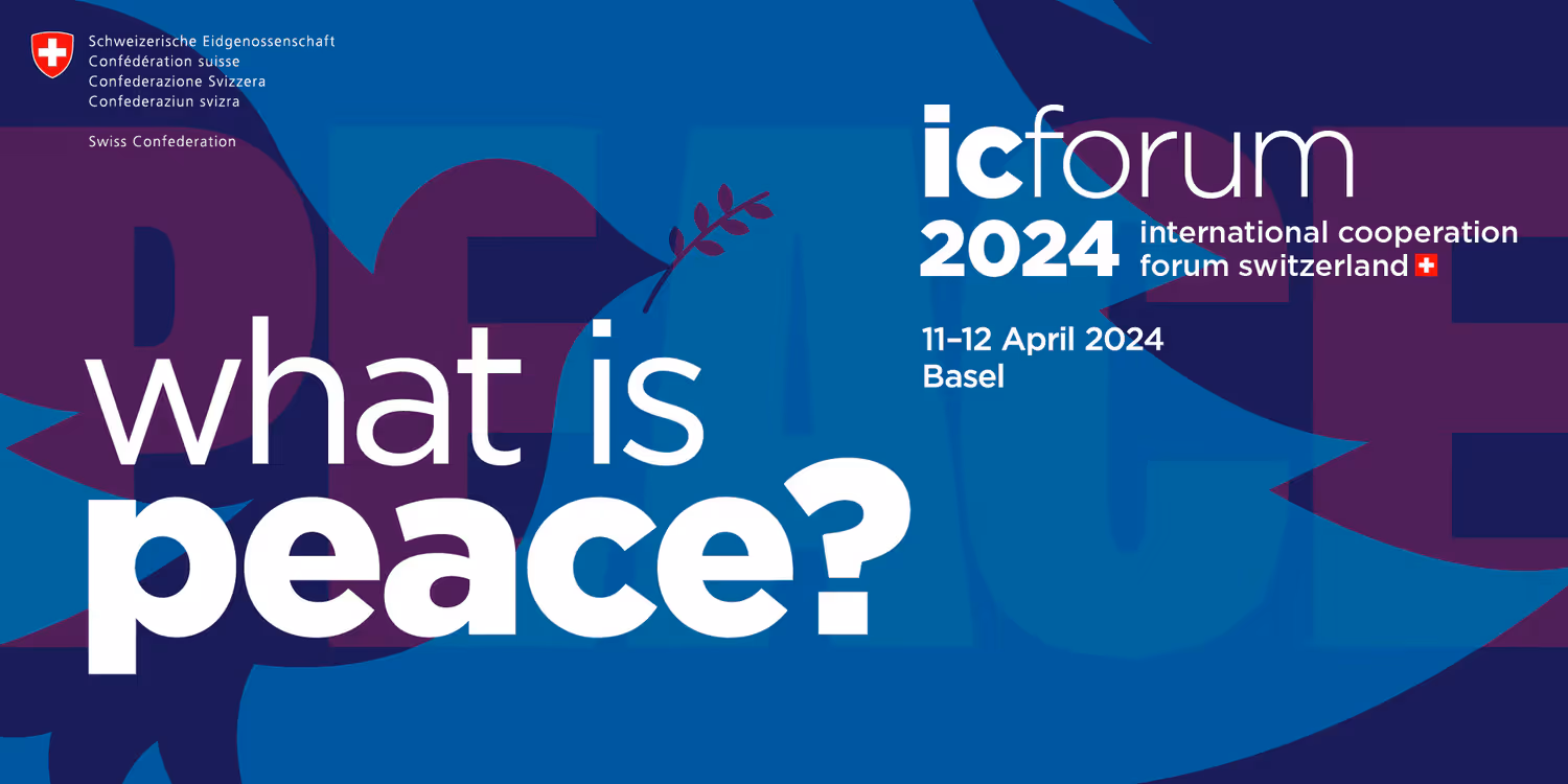 Logo de la troisième édition de l’IC Forum sur le thème de la paix.