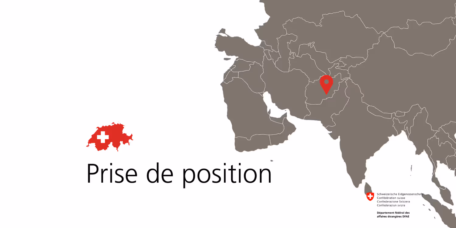 Prise de position Afghanistan