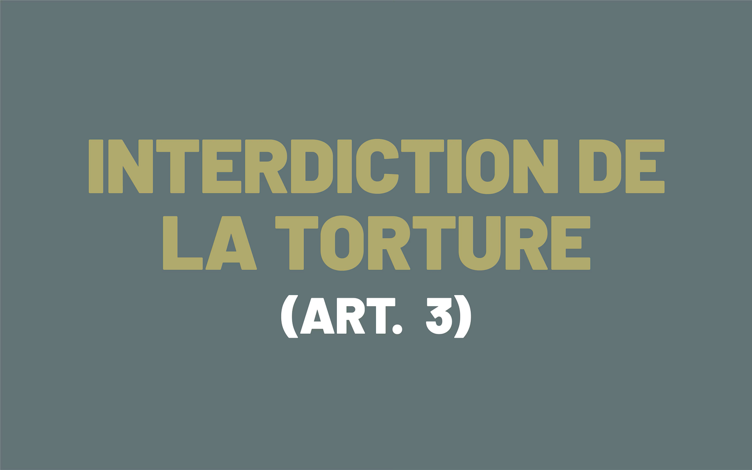 L'image s'inspire de la formulation de l'article 3 de la Convention européenne des droits de l'homme, qui interdit la torture.