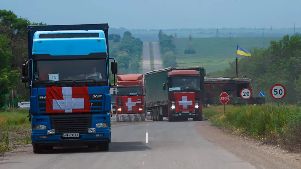 Autocarro con bandiera svizzera
