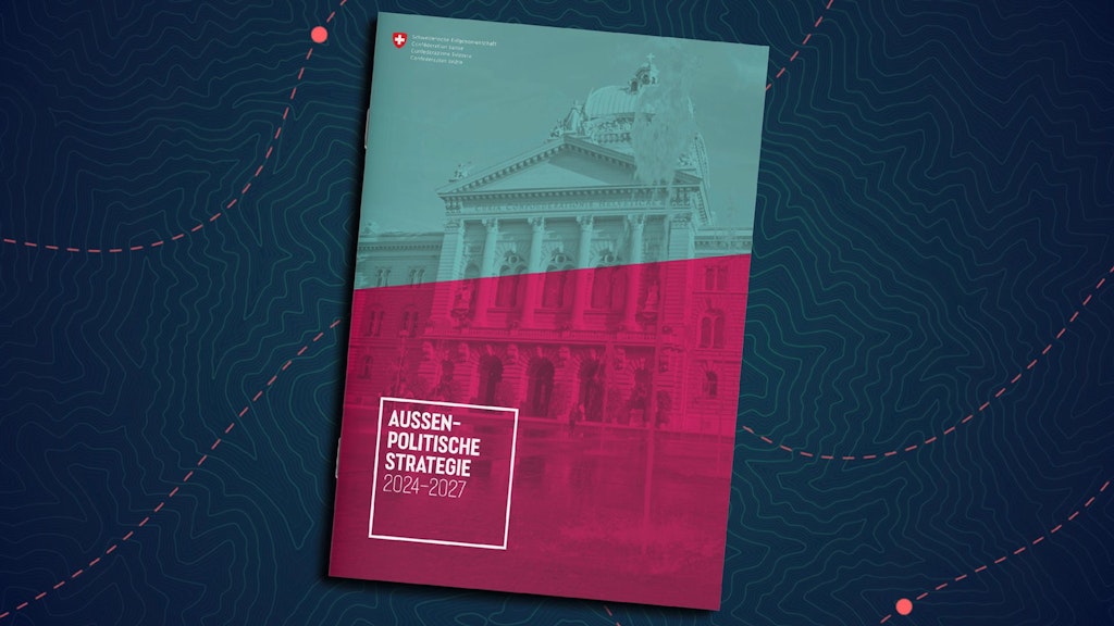 L'immagine mostra l'opuscolo sulla strategia di politica estera 2024-2027.