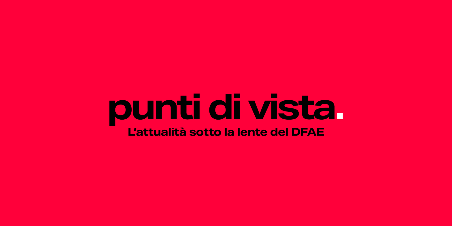 Identità visiva della newsletter di Comunicazione DFAE intitolata «Punti di vista».