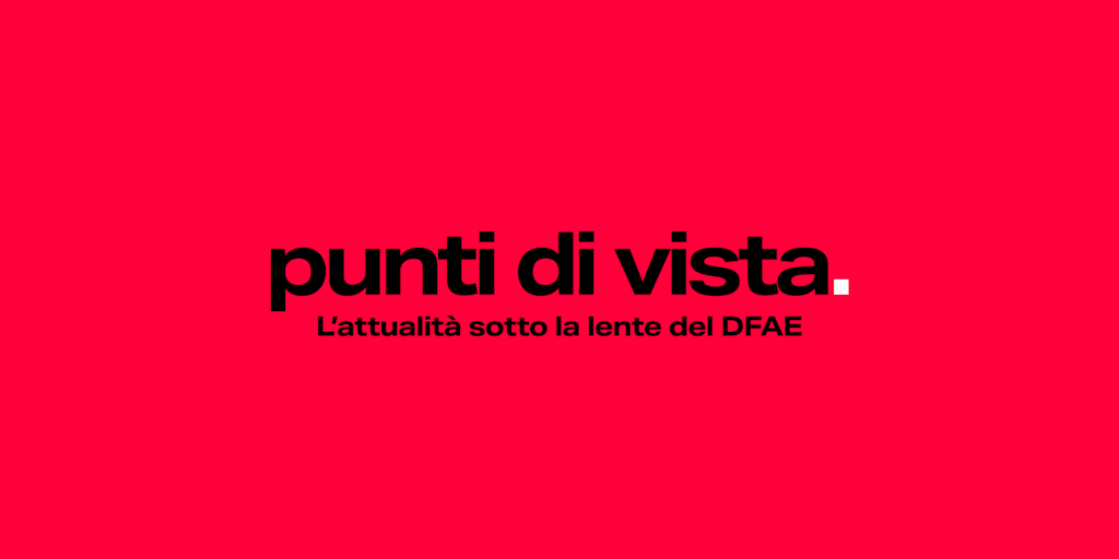 Identità visiva della newsletter di Comunicazione DFAE intitolata «Punti di vista». 
