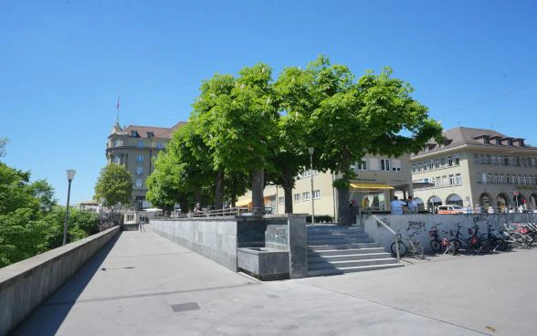 Panoramica del perimetro riservato del concorso alla Casinoterrasse a Berna.